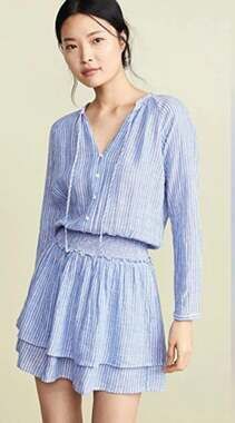 Rails Jasmine Dress in Azure Stripe Women’s XS Extra Small Blue White Striped